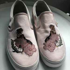 pink vans tiger